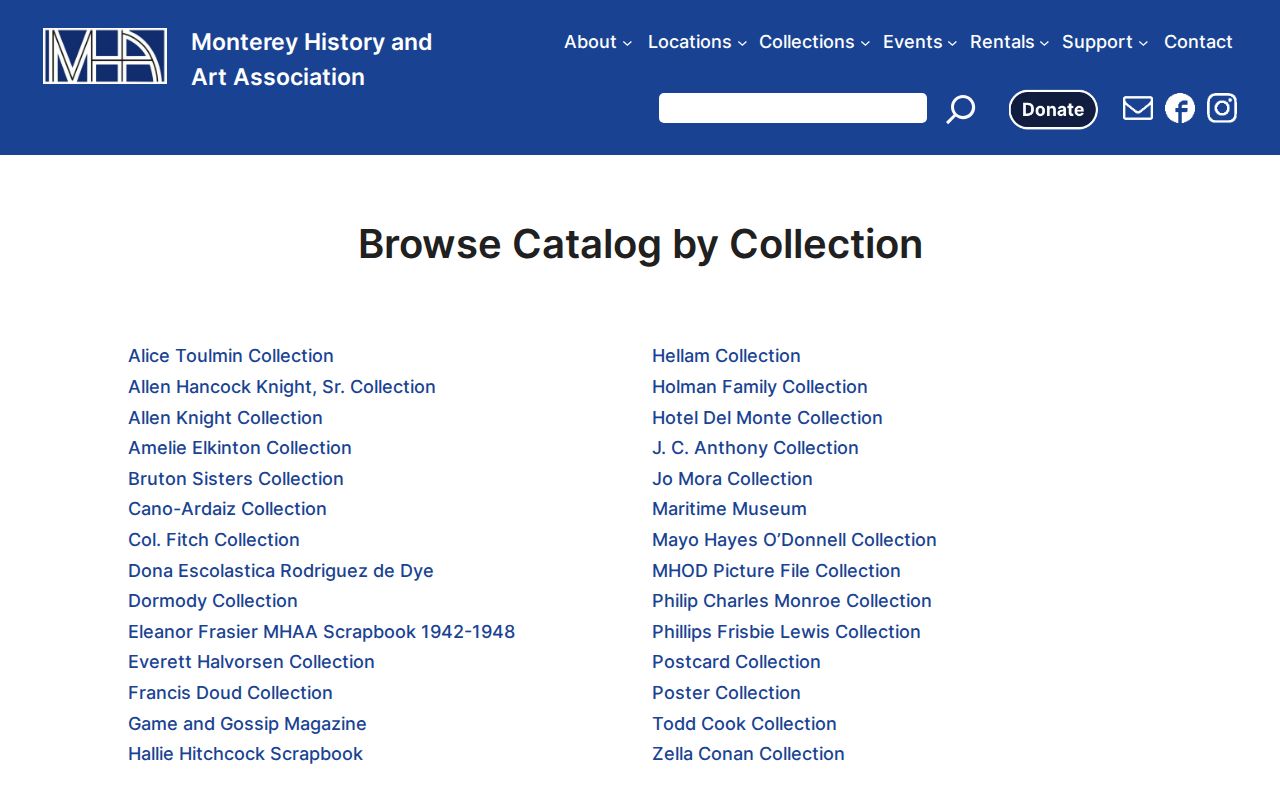 Monterey city directory historical association collections
